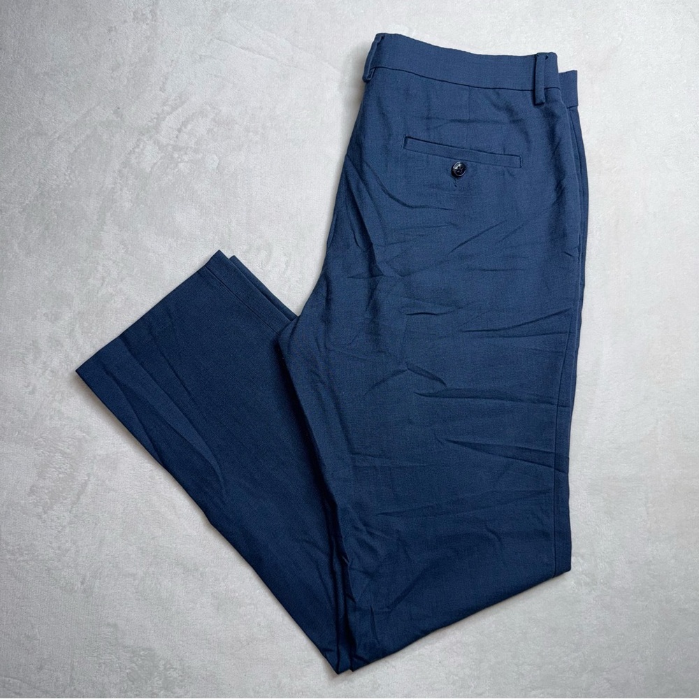 Kenneth Cole Reaction Pants Navy Blue Dress Pants Stretch Flat Front Men’s 36x32